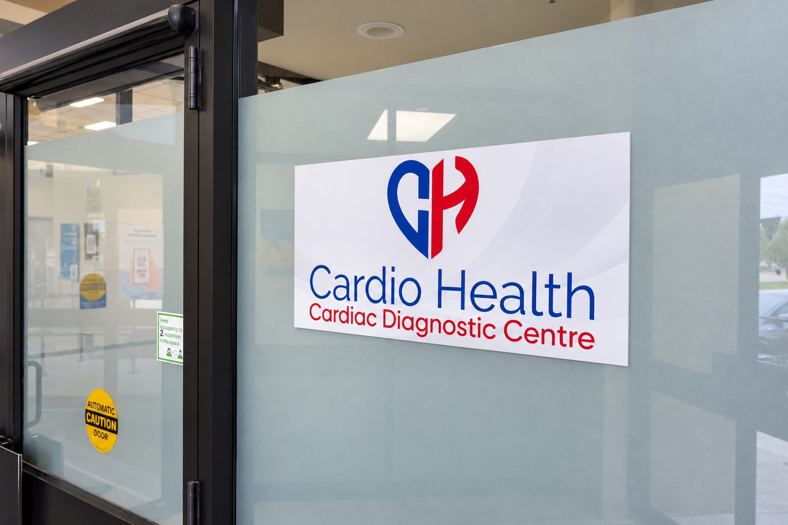 Cardio Health Cardiac Diagnostic Centre sign at 320 Yonge St., Barrie, ON L4N 4C8