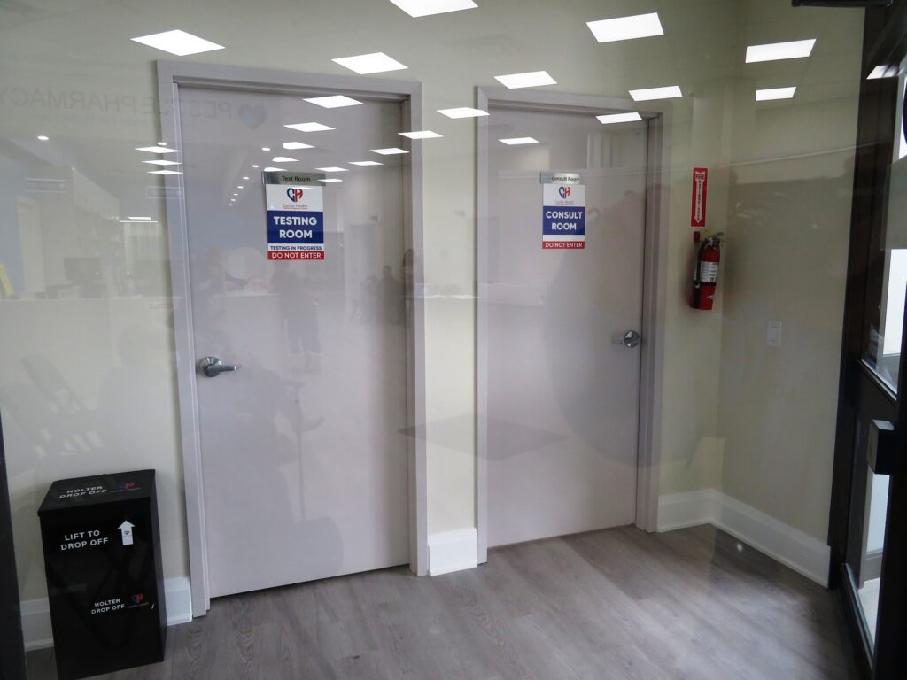 Interior of Barrie Peoples Pharmacy and South Barrie Clinic, 320 Yonge St.