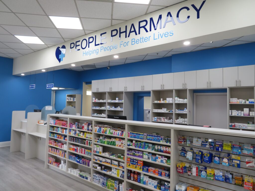 Interior of Barrie Peoples Pharmacy and South Barrie Clinic, 320 Yonge St.