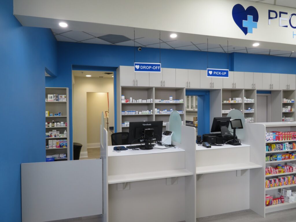 Interior of Barrie Peoples Pharmacy and South Barrie Clinic, 320 Yonge St.